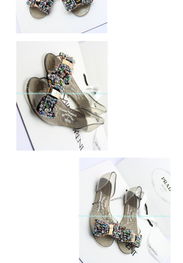 vivienne westwood melissa果冻鞋透明侧空女鞋塑胶鞋蝴蝶结水钻